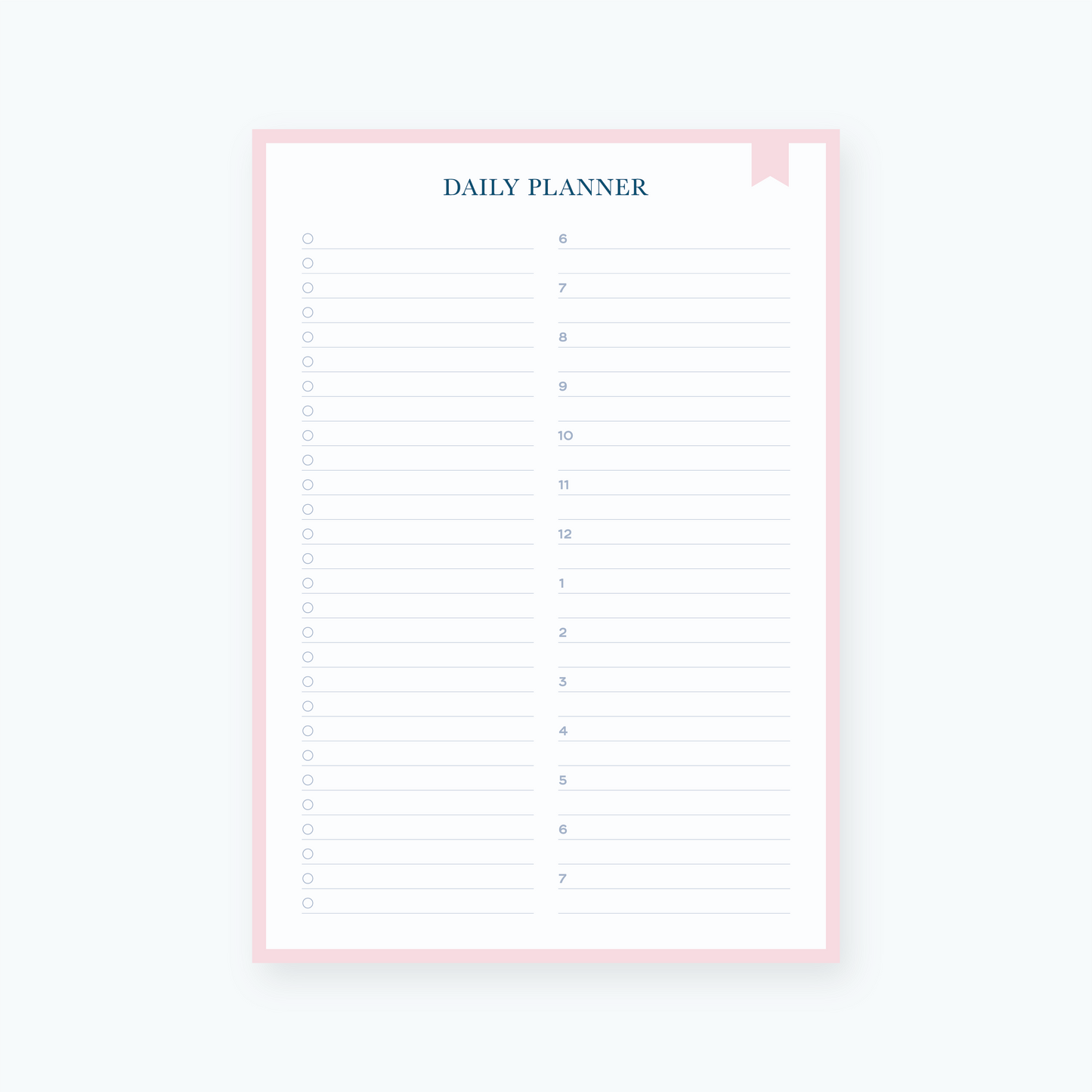 Daily Planner Notepad
