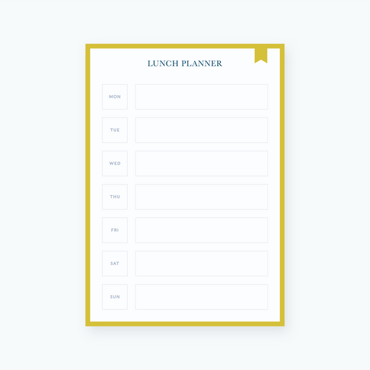 Lunch Planner Notepad